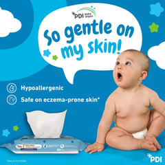 Hypoallergenic fragrance free wipes for eczema prone skin
