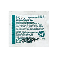 Face and hand cleansing towelettes by PDI Castile Soap Towelettes
