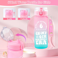 Hair tie and bracelet included in 6 piece birthday gift set