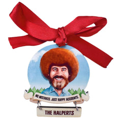 PeachyApricot Bob Ross Ornament 3x3 MDF with name personalization