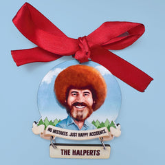 PeachyApricot Bob Ross Ornament gift box included