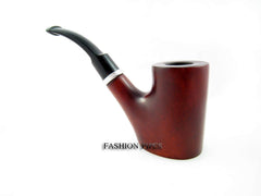 Pear wood poker pipe showing Italian stained finish
