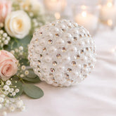 Pearl Rhinestone Decorative Ball with clear acrylic base