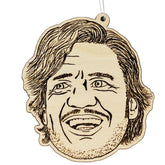 Pedro Pascal wood christmas ornament 3x3 inch on birch