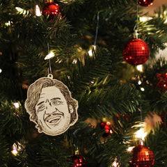 Birch wood ornament hanger Pedro Pascal christmas ornament