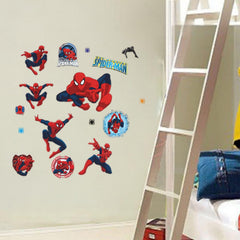 Birthday decor spider wall decals applied to smooth surface