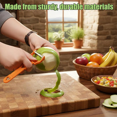 Ergonomic non-slip handle on peeling tool