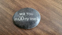 Penguin keepsake pebble engraved image