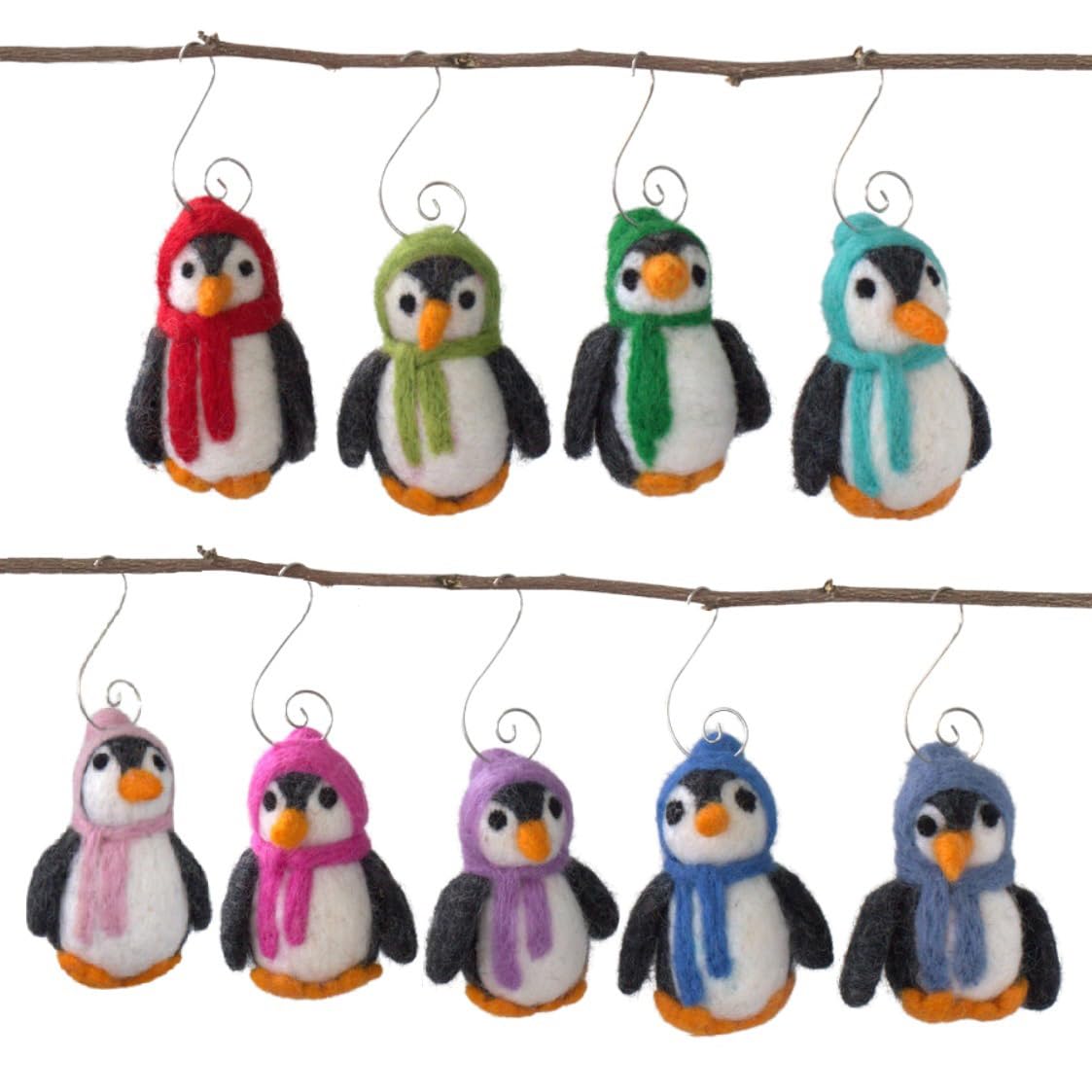 Penguin ornaments pick your colors 3.5 to 4 inch tall