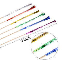 Foil cupcake toppers about 9 inch total length with 6 inch picks