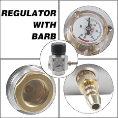 Aluminum mini regulator with plastic ball lock disconnect by PERA