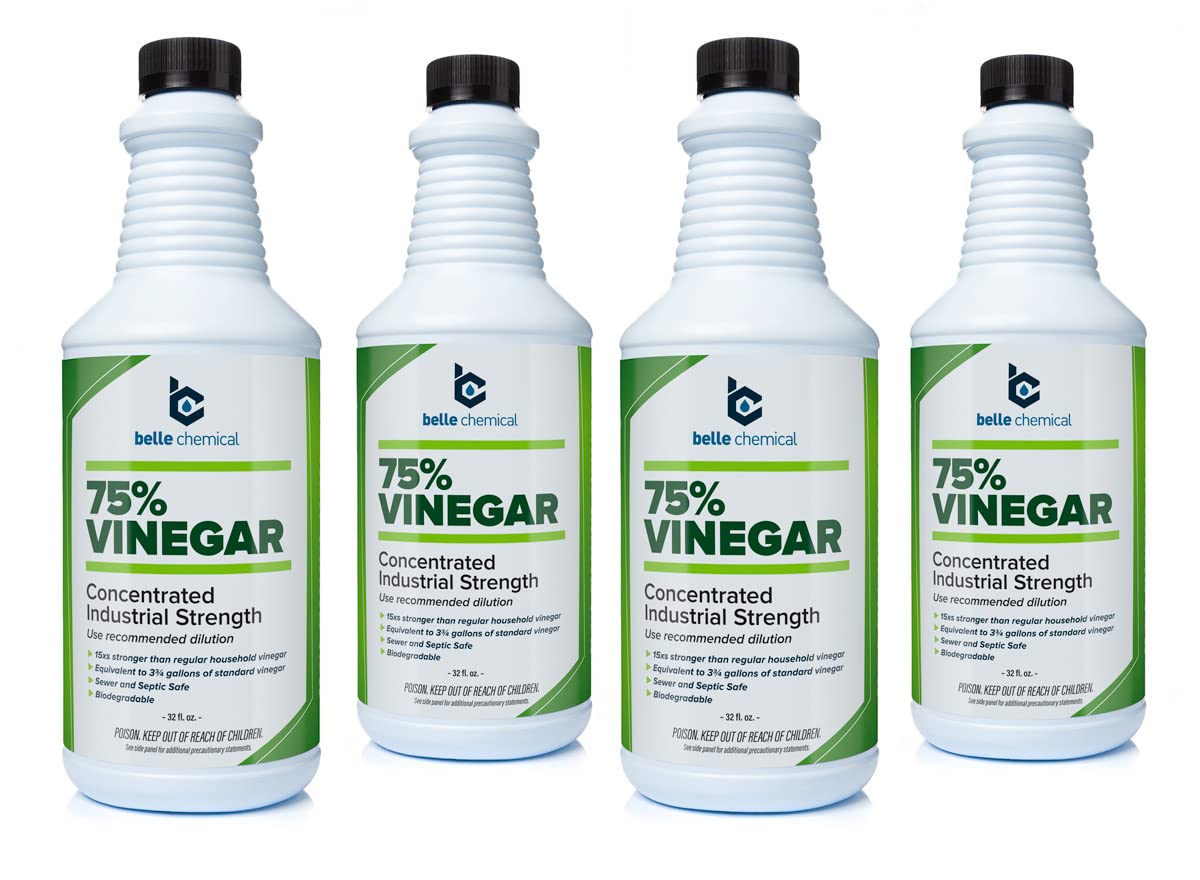 Quart size bottle of 75% Pure Vinegar Concentrated Industrial Grade