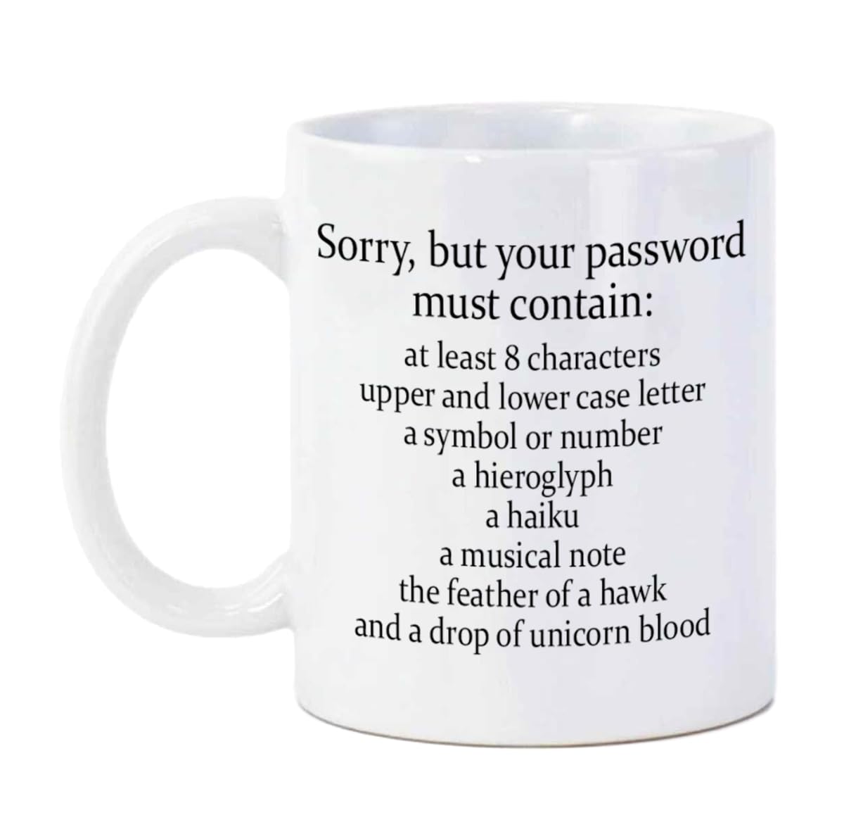 Perks and Recreation 11 oz ceramic mug cybersecurity design