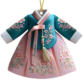 Personalized 2D Flat Korean Hanbok Acrylic Ornament product front view