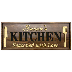 Personalized 3D Kitchen Wood Sign wall decor