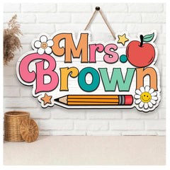 Personalized 3D Teacher Door Hanger product image
