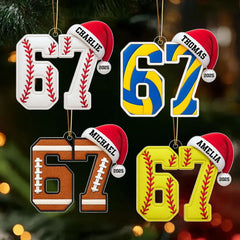 67 Sports Ornament football design personalized year