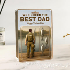 Personalized acrylic block featuring dad and kids names
