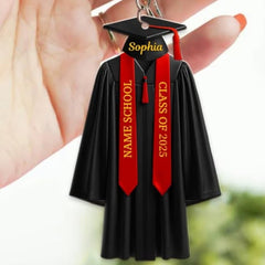 Personalized acrylic graduation keychain Class of 2025