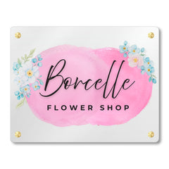 Package label for a Personalized Acrylic Logo Sign product