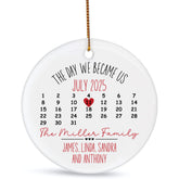 Personalized Adoption Ornament with customizable names and date