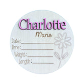 Personalized Baby Girl Daisy Floral Sign product image