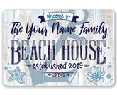 Personalized Beach House sign with name customization