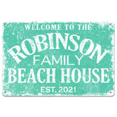 Personalized beach house sign 9x12 with custom name