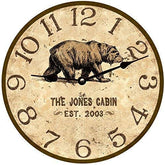 Personalized Bear Wall Clock front view