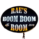 Personalized Boom Boom Room wood sign 23x17 inches