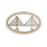 Personalized Bridge Ornament featuring Cooper River Bridge outline