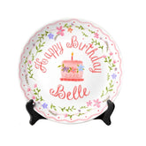 Personalized Ceramic Birthday Commemorative Plate 8 Inch with Name