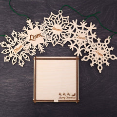 Snowflake ornament 4 inches birch plywood