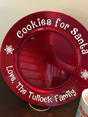 Personalized cookie plate from Cookies for Santa Plate and Mug Set
