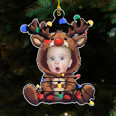 Personalized acrylic ornament for baby's first Christmas