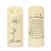 Personalized Custom LED Granddaughter Candle 3x6 in size option