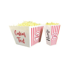Personalized Custom Text Name Popcorn Bowl small bucket 3.5 x 3.5 x 6.75 inches