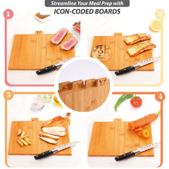 personalized cutting board set with holder