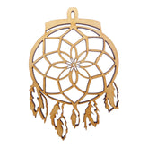Personalized dream catcher Christmas ornament on natural wood