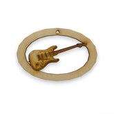 Personalized electric guitar ornament size 3.75 in by 2.4 in
