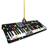 Personalized electric keyboard ornament front view