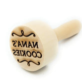 Personalized embossing cookie stamp wooden rolling pin