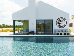 Personalized Family Pool Sign customized with last name 81cm