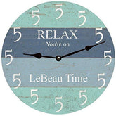 Front view of Personalized Five O'Clock Beach Clock