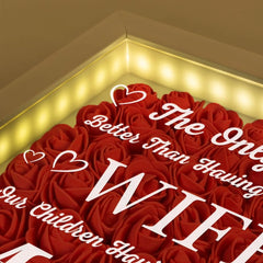 Personalized flower shadow box with mom's name and quote