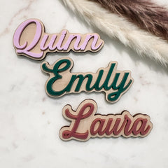 Personalized name color option fridge magnet