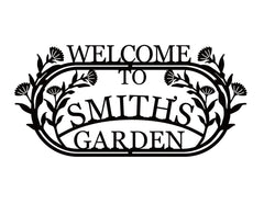 Personalized garden signs for outdoor decor hanging plaque