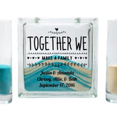 Personalized glass unity sand set with permanent ink