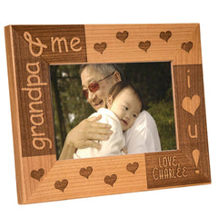 Personalized Grandpa & Grandchild Frame with name customization