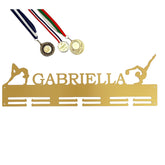 Personalized Gymnastics Medal Holder with custom name wall display